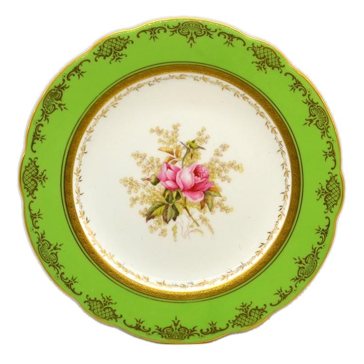 Coalport floral china caninet plate pink rose antique china c1910