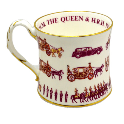 Coalport China Commemorative Queens Ruby Wedding Mug 1987