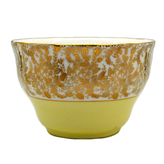 Colclough Harlequin Gold Lace China 6606 Pistachio Green Sugar Bowl