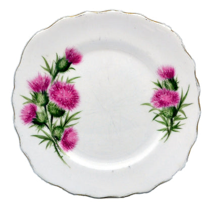 Colclough vintage china thistle square side plate 7608