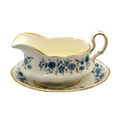 Colclough Braganza 8454 China Gravy Boat and Saucer