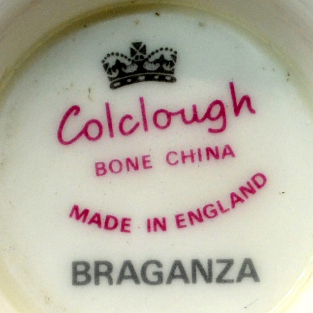 Colclough Braganza 8454 China D Sahpe Teacup and Saucer