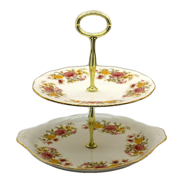 Colclough Amanda China Cake Stand Vintage Farmhouse Antiques