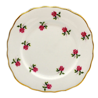 Colclough Fragrance Bone China Square Side Plate Pink Rose 7433