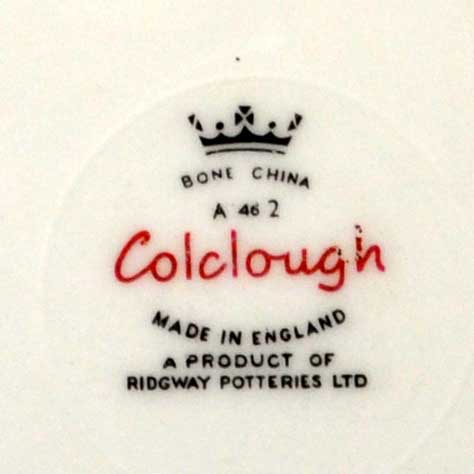 colclough ridgway china marks harlequin ballet