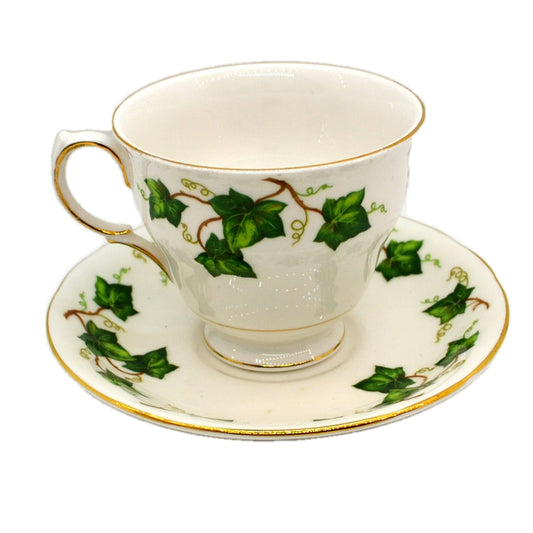 Colclough China Ivy Leaf Teacup and Saucer Shape D cups