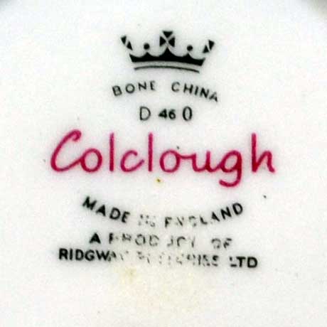 Colclough ridgway china marks
