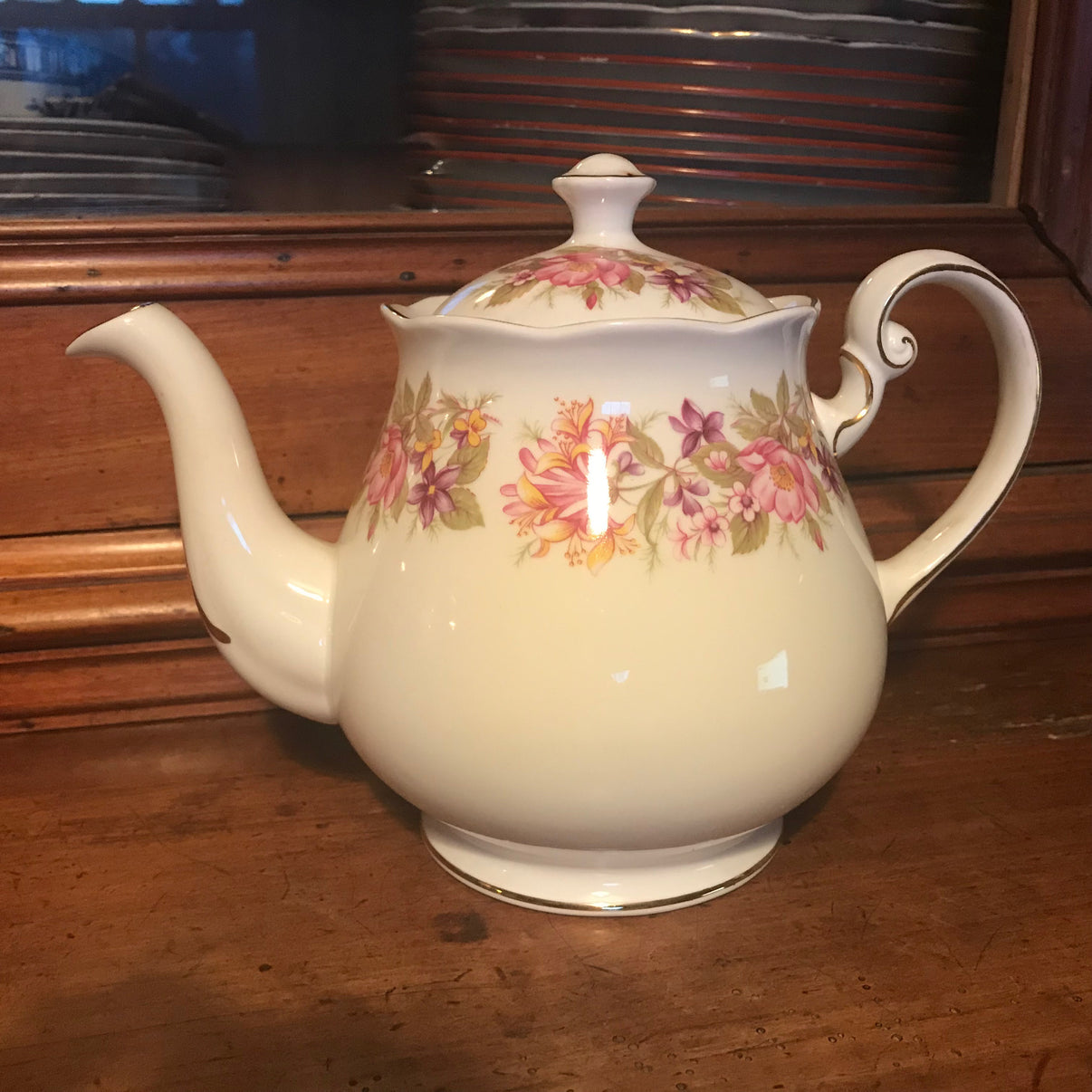 Colclough Wayside Bone China Teapot pattern 8581 Vintage Farmhouse