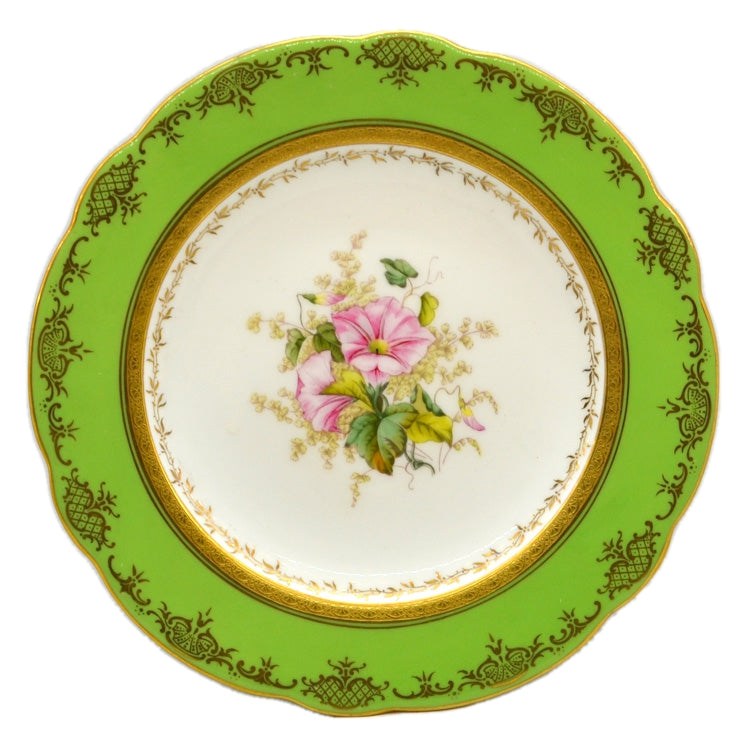 Coalport floral china caninet plate convulvulus antique china c1910