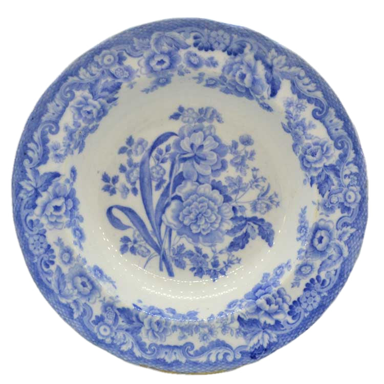 Copeland antique china blue and white soup bowl