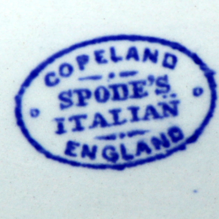 Copeland Spode's Italian Blue and White China Gravy Boat & Saucer