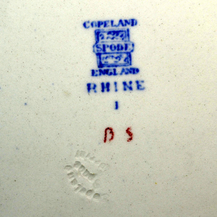 Copeland Spode China Rhine Blue and White Dessert Plate