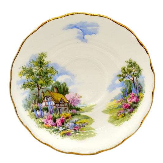 Royal Vale Ridgway Cottage Garden Bone China Saucer