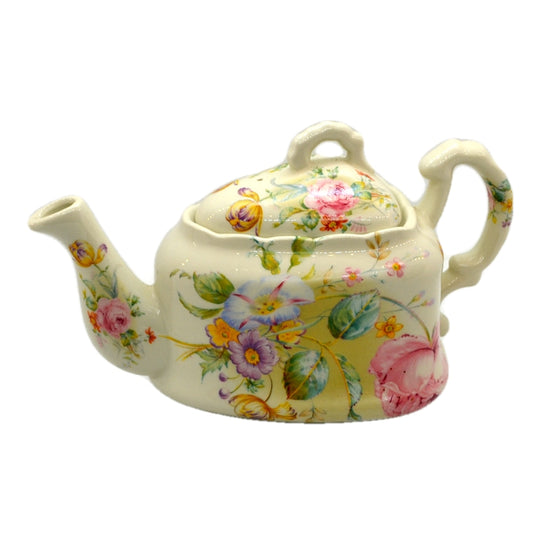Crownford China Giftware NY Staffordshire Floral Teapot