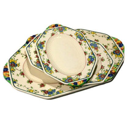 Royal Doulton China Cromer D4744 Platter Set