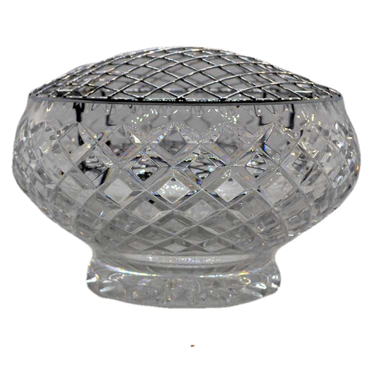 Vintage Lead Crystal Glass large rose bowl