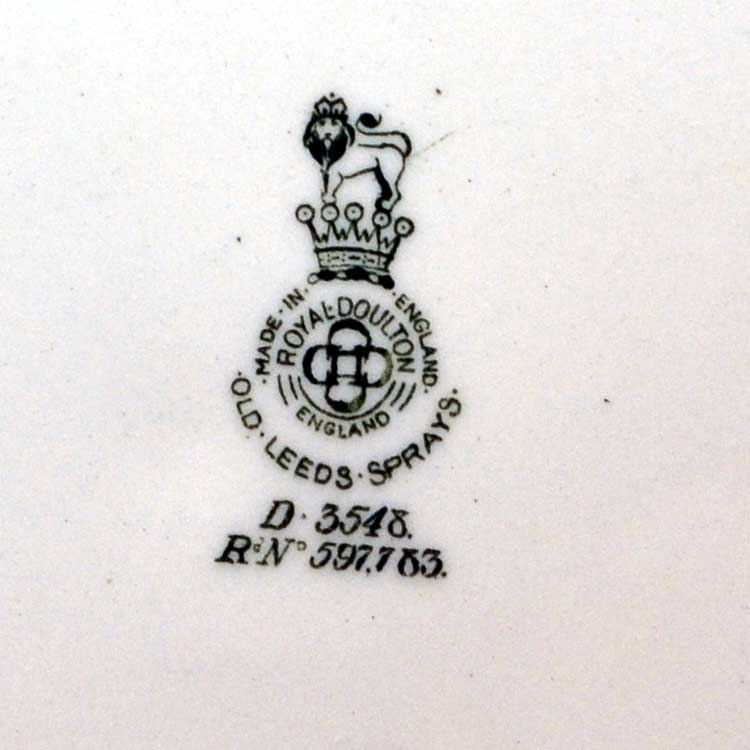 Royal Doulton Old Leeds Sprays D3548 Dinner Plates 1937-1940