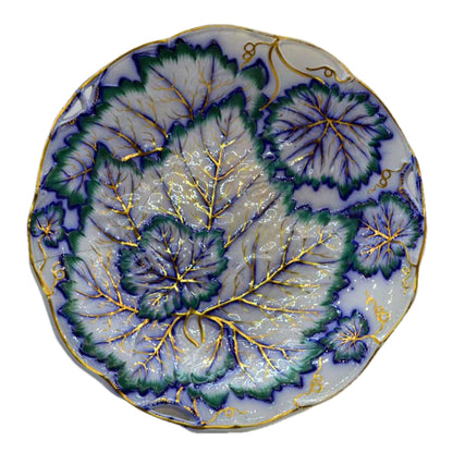 Davenport majolica Ivy Leaf 807 Tazza and 4 china plate set 1819-1822