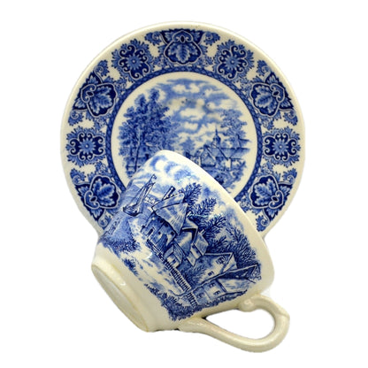 Broadhurst Delft pattern blue and white china teacup