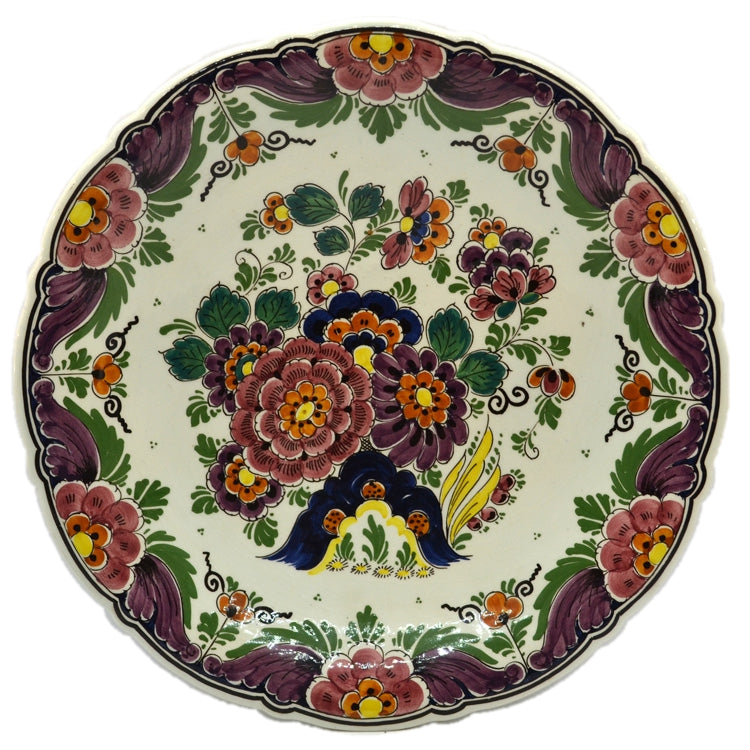 Vintage Delfts Polychrome hand Painted Wall Plate