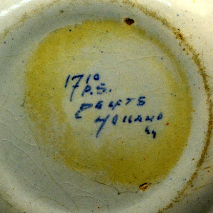 1710 P.S Delfts Holland Blue And White China Small Bowl