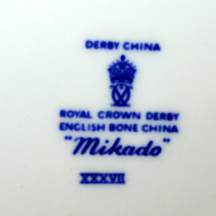 Royal Crown Derby Mikado Blue and White China Dessert Plate