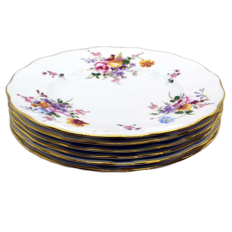 set of six crown derby posies plates