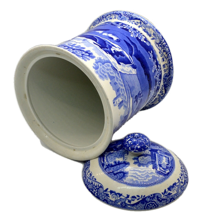 Spode Italian Blue and White China Lidded Storage Jar