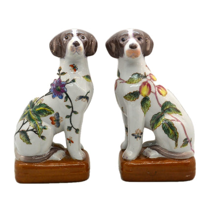 Floral Dog Ornament Bookends