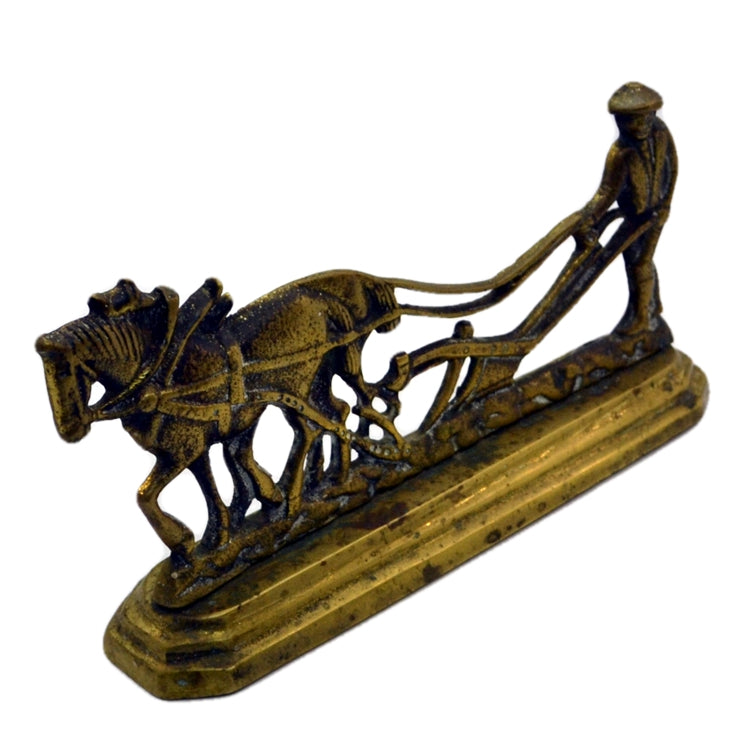 heavy antique brass door stop