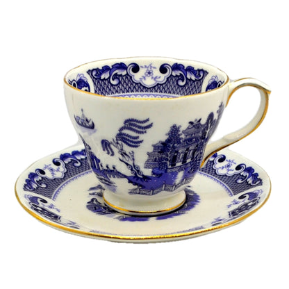 Duchess Bone China Blue Willow Tea Cup and Saucer – Vintage