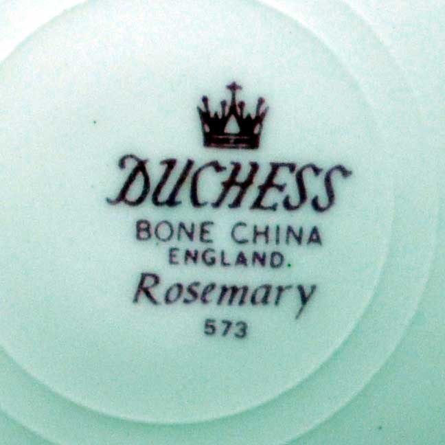 duchess china 573 rosemary china marks