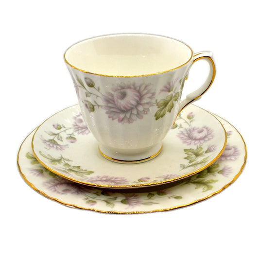 Duchess China 431 Zephyr Pattern Teacup, Saucer & Side Plate Trio
