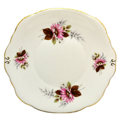 A T Finney & Sons Duchess Floral China Pink Daisy Cake Plate