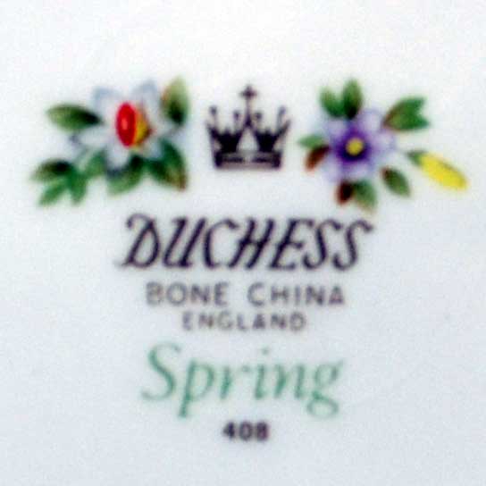 Duchess china spring dessert bowls marks