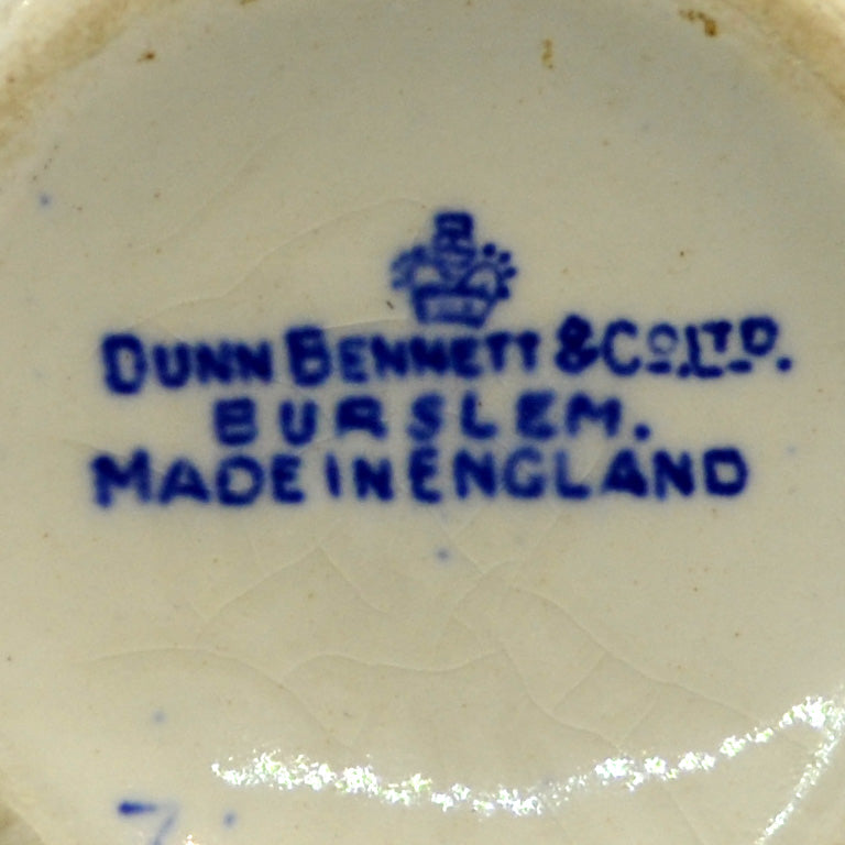 Rare Dunn Bennett & Co Ltd Blue and White China Old Willow Cup Vintage