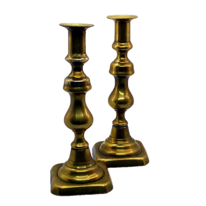 plain english style brass candlesticks 9 inch