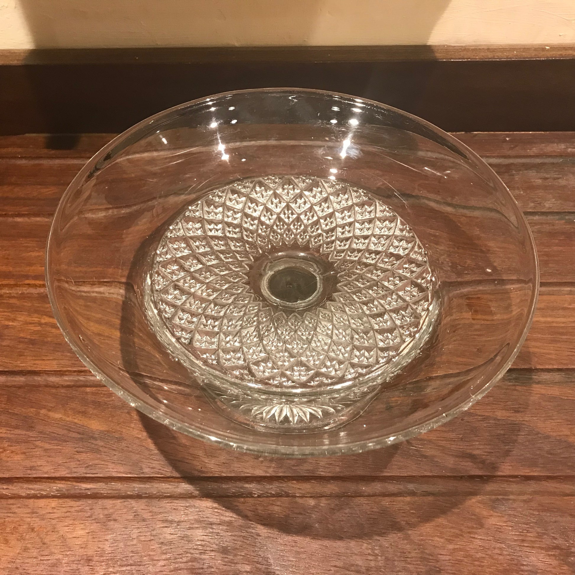 early pressed glass fruit stand