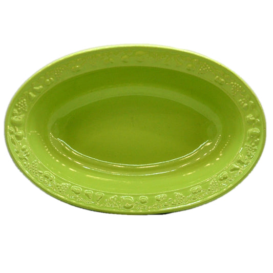 Studio Pottery Oval Green Oven Dish