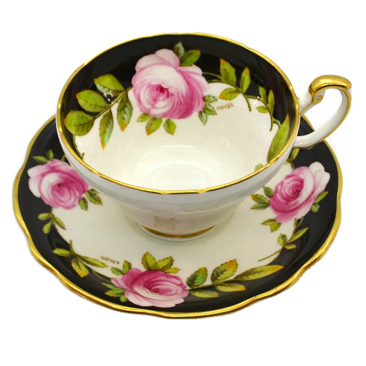 Elijah Brain Foley China Floral Teacup and Saucer 1948-1963 V2785
