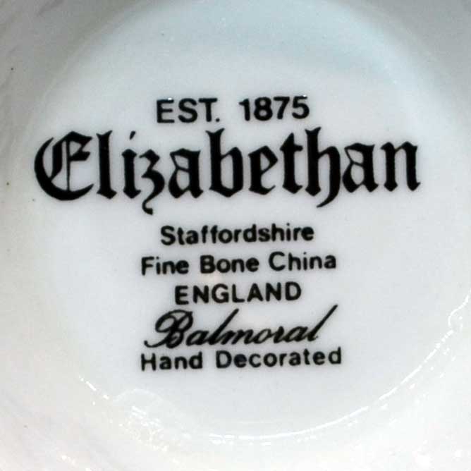 elizabethan bone china marks