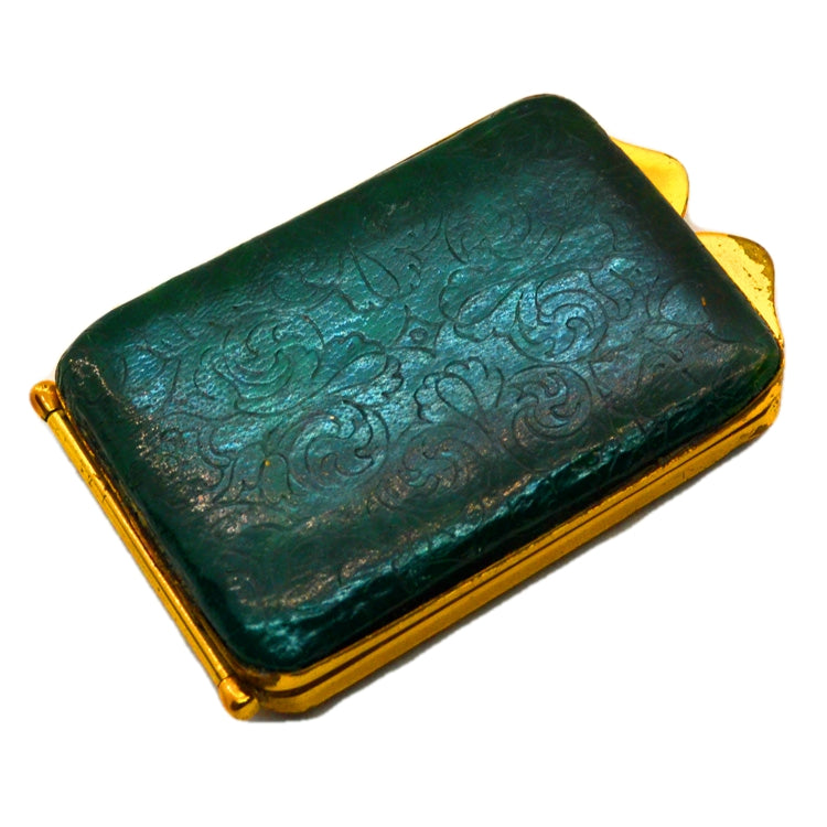 Vintage Metal and Leather Compact