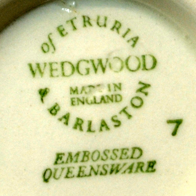 Queensware Identification Wedgwood China Embossed Queensware Teacup trio – Vintage Farmhouse Antiques