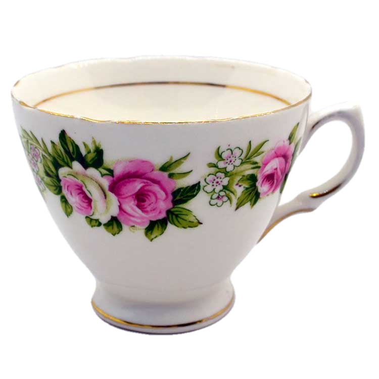 Colclough enchnatment pattern c shape tea cup scalloped rim