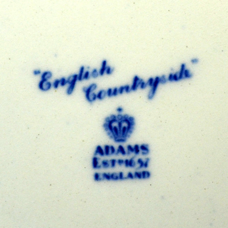 Adams English Countryside Blue and White China mark