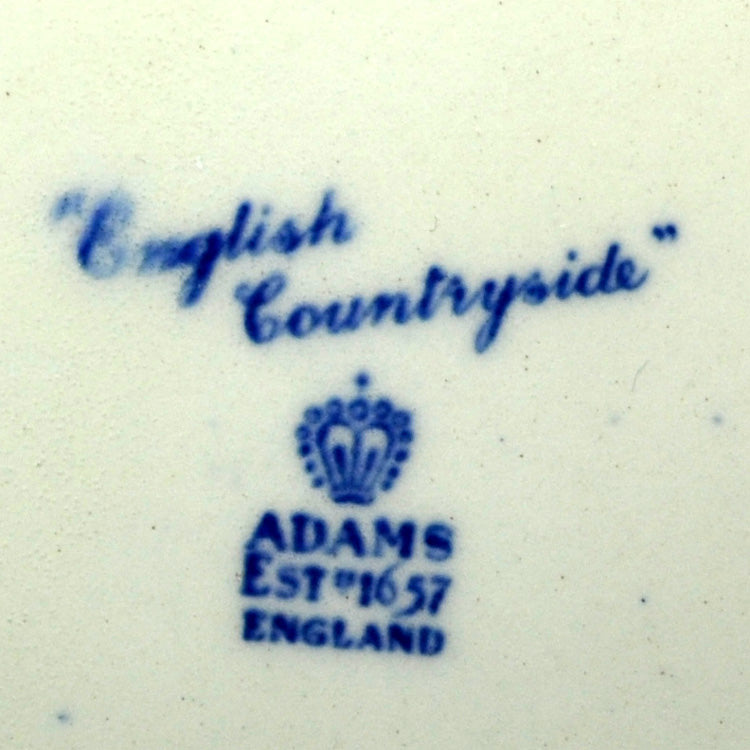 Adams English Countryside Blue and White China 16.25-inch Plater