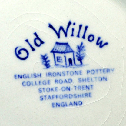 English Ironstone Pottery Old Willow China Side Plate