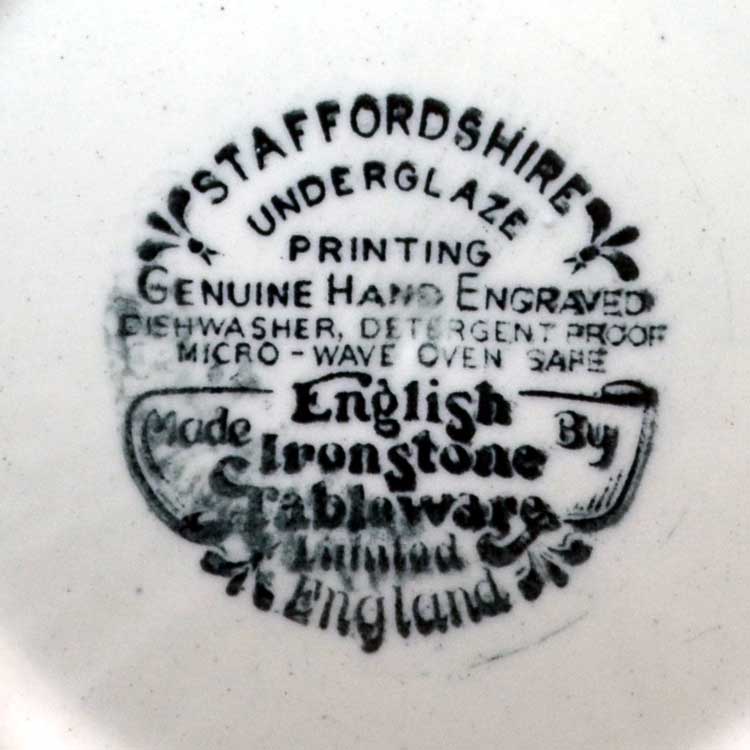 English Ironstone Tableware Blue and White China Asiatic Pheasant Bowl