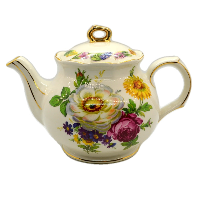 Vintage James Sadler Floral 2-pint Teapot
