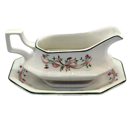 Johnson Brothers China Eternal Beau Gravy Jug and Saucer